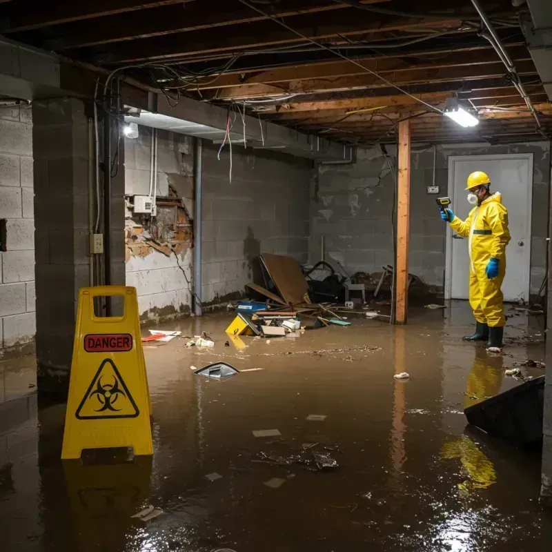 Flooded Basement Electrical Hazard in Old Orchard, PA Property