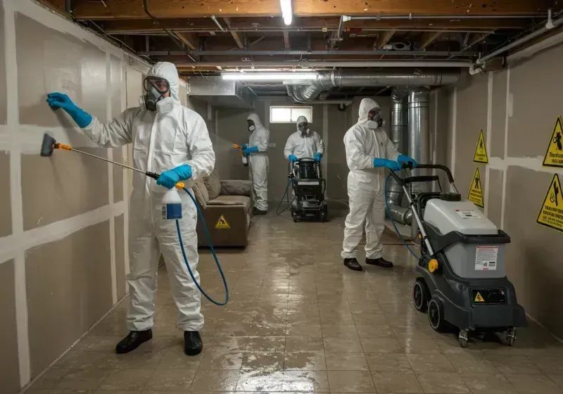 Basement Moisture Removal and Structural Drying process in Old Orchard, PA